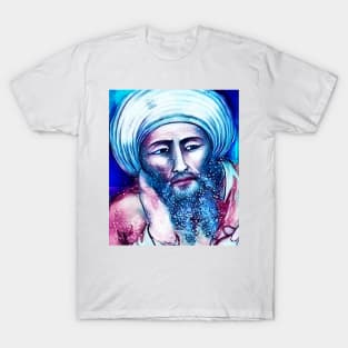 Averroes Snow Portrait | Averroes Artwork 13 T-Shirt